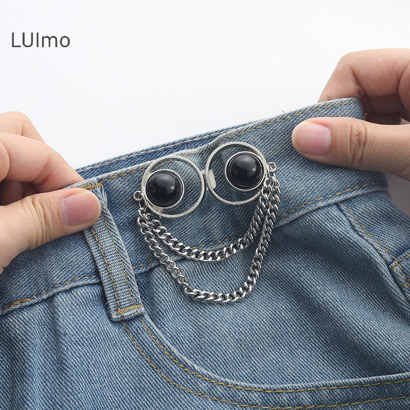 Luimo Ngọc Trai sel Khóa Eo Thắt Lưng Khóa Không May Có Thể Tháo Rời Quần Jean Kẹp Dành Cho Nữ Bé Gái Quần Áo Phụ Kiện SBS
