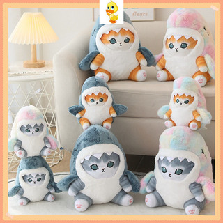 Plus Kawaii Shark Cat Plushie Mofusand Cat Đồ chơi sang trọng Búp bê mèo trái cây dễ thương Vui nhộn Động vật biến hình 2 trong 1 Gối ngủ cho bé Quà tặng ngày trẻ em Quà tặng sinh nhật Đồ chơi nhồi bông cho mèo