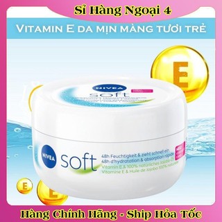 [auth] Kem dưỡng da Nivea Soft 200ml dưỡng ẩm chống nẻ chống khô mốc- Nội địa Đức Đủ Bill [Hot]