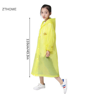 Zthome Trẻ Em Áo Mưa Poncho Du Lịch Không Thể Tháo Rời Áo Mưa Ngoài Trời Phụ Kiện Đi Bộ Đường Dài Trẻ Em Áo Mưa Trẻ Em Áo Mưa Chống Thấm Nước HOT