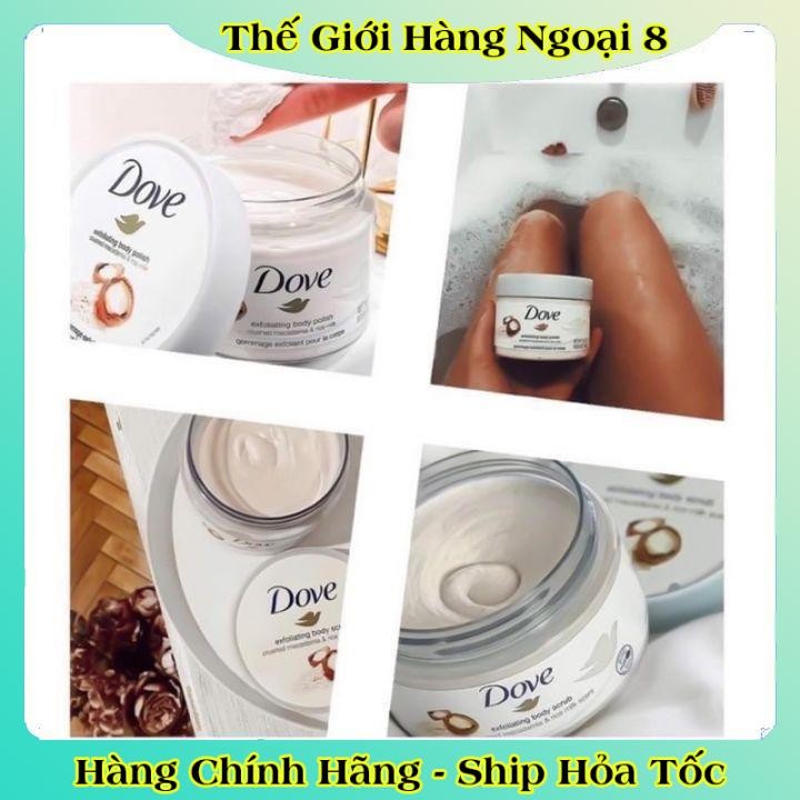 Tẩy tế bào chết, tẩy da chết body DOVE và dưỡng thể body nội địa Đức, Đủ Bill và Review