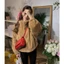 Áo khoác lông mùa đông dáng croptop chất liệu mềm mịn thời trang Hàn Quốc hàng QC XIMIMI SP200