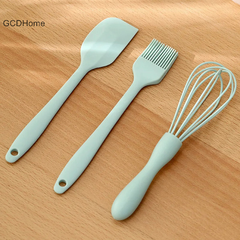 Gcdhome 3 Bộ Nướng Bánh Thực Phẩm Silicon Chịu Nhiệt Kem Cạp Trứng Đánh Mỡ Bàn Chải Nhà Bếp Bánh Nướng Dụng Cụ HOT