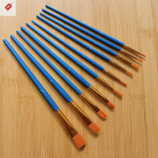 ALIK 10 Bộ Cọ Sơn Bộ Nylon Paing Bàn Chải Thanh Ngắn Dầu Acrylic Bàn Chải Màu Nước Bút Chất Lượng Cao Nghệ Thuật Tiếp Liệu VN