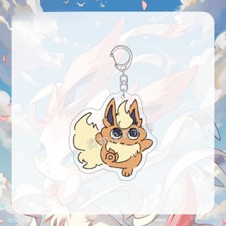 [Mặt Dây chuyền] Quà Tặng Mặt dây chuyền túi Acrylic hoạt hình dễ thương Pokémon Ibu Dog Keychain Xiaodou Mud Series VUAN