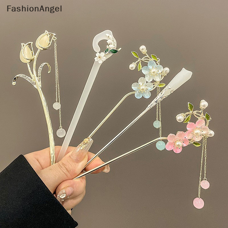 FashionAngel Cổ Điển Phong Cách Trung Hoa Tóc Dính Cho Nữ Hoa Handmade Kẹp Tóc Vintage Trang Sức Phụ Kiện Tóc Đồ Trang Trí TH