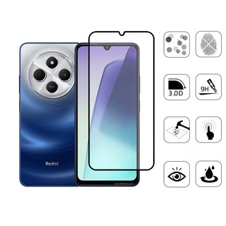 Redmi 14C 2 trong 1 Kính Cường Lực Bảo Vệ Màn Hình Cho Xiaomi Redmi 13C 12 A3 Note 13 Pro 4G 5G 9D Kính Bảo Vệ Phim Với Ống Kính Máy Ảnh Phim