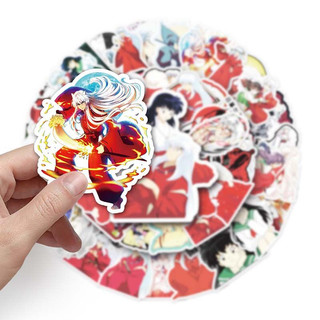 Bộ 50 Anime Inuyasha Miếng Dán DIY Nhật Ký Hành Lý Sổ Lưu Niệm Điện Thoại Di Động Xe Đạp Chống Thấm Nước Miếng Dán
