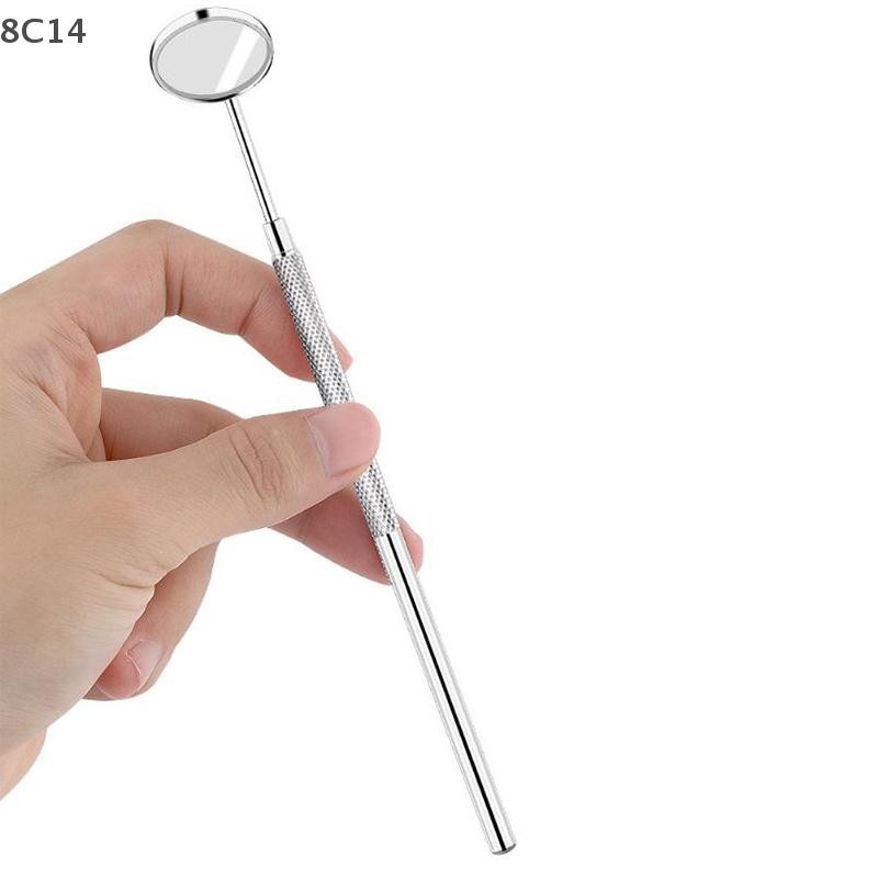 GVERLCRTN Gương miệng Bàn tay một mặt Mặt trước Chăm sóc răng miệng Răng làm sạch Kiểm tra vệ sinh Gương thủy tinh Tay cầm gương [8C]
