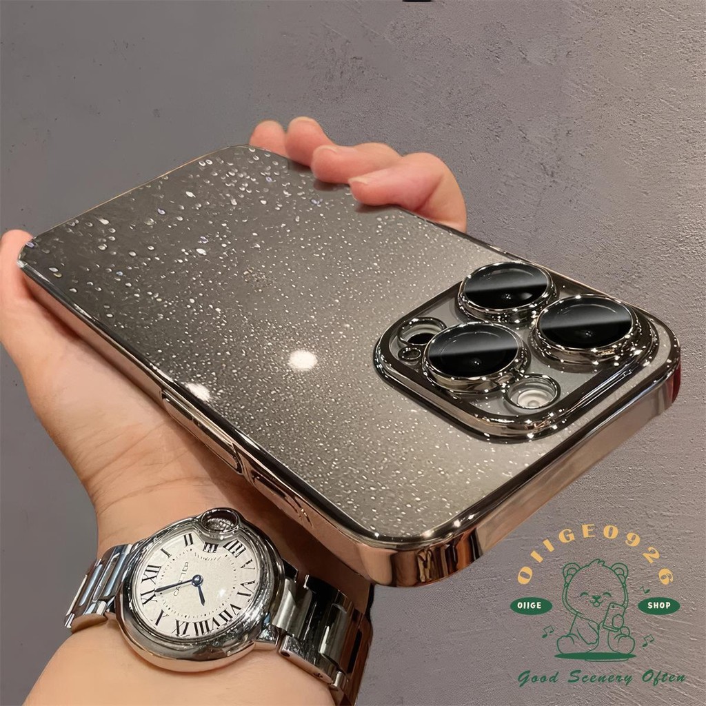 【 Ốp lưng iphone16 】 Vỏ điện thoại mạ lấp lánh iphone16 Pro Max 15 14 13 12 11 cho vỏ iPhone PC Vỏ cứng chống sốc