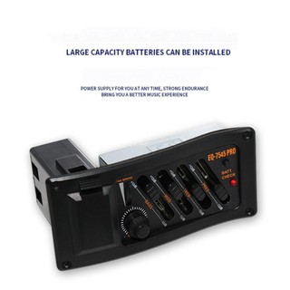 Bộ khuếch đại Preamp đàn Guitar Acoustic GLKWC, Bộ chỉnh cân bằng EQ 7545R Guitar Pickup, Phụ kiện đàn Guitar Bộ cân bằng EQ 4 băng tần có thể điều chỉnh