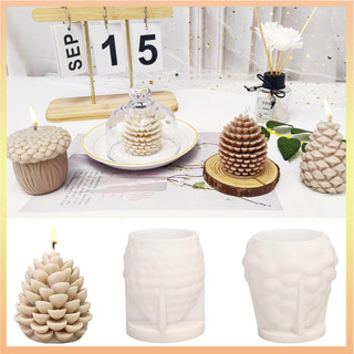Diy Giáng Sinh Tuyết Pinecone Khuôn Thơm Nến Khuôn Dễ Dàng Phát Hành Dầu Pinecone Khuôn