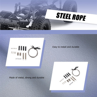 Rc Xe Sửa Đổi Một Phần Dây Thép Cho 1 / 10 Rc Bánh Xích -4 Trx4 Trục Scx10 D90 D110