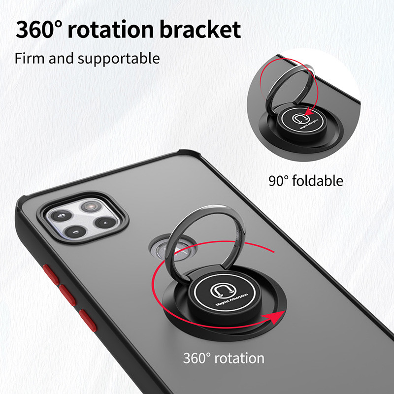 Dành Cho Motorola Moto G 5G / One 5G Ace Mờ Mờ Có Giá Đỡ Vòng Xoay Ốp Lưng TPU Chống Sốc