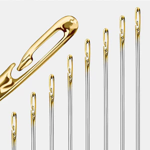 Bộ 12 Kim May Vá Mới Không Cần Xỏ Chỉ Có Dây Móc Trong Đuôi Mở Bằng Thép Không Gỉ Dành Cho Người Lớn Tuổi Darning-GIOVA