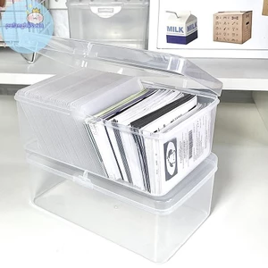 Pufangbliss Photocards Hộp Bảo Quản Miếng Dán Trong Suốt Hàn Quốc Thần Tượng Thẻ Để Bàn Sắp Xếp Lưu Trữ Hộp Phân Loại Văn Phòng Phẩm VN