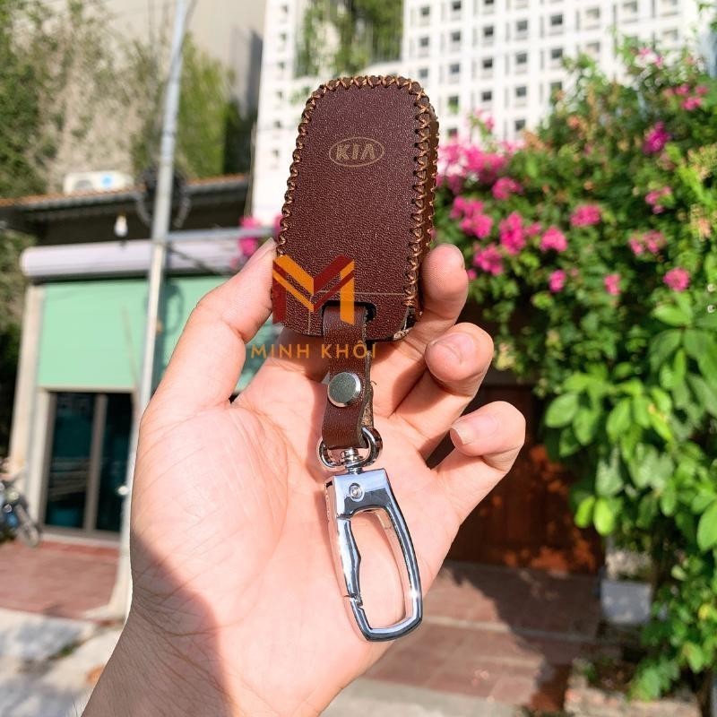Bao da chìa khoá thông minh xe KIA Forte, Cerato, Rio bản nhập 2009-2013 Da nhập khẩu nhiều màu sắc, khâu thủ công