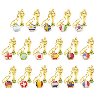 World Cup Kim Loại Mặt Dây Chuyền Bóng Đá Lưu Niệm Móc Khóa Phụ Kiện Chìa Khóa Bóng Trò Chơi Quà Tặng