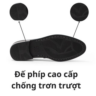 Giày da bò nam dáng lười chính hãng FTTLeather, giày tây công sở pennyloafer đế phíp lịch sự  F638