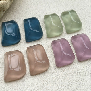Hình Học Không Đều Hình Chữ Nhật Nước Ripple Nhựa Nửa Viên Miếng Dán diy Handmade Bông Tai Trang Sức Bán Buôn