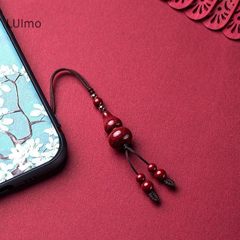 Luimo Handmade Trung Quốc Cinnabar Cáo Túi Đựng Tiền Bầu Cho Túi Điện Thoại Di Động Unisex Mặt Dây Chuyền Thời Trang Quà Tặng SBS