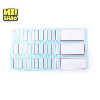 MeiShao 12 tờ nhãn tự dính nk nhãn ghi chú Thanh nhãn dán tên có thể ghi được