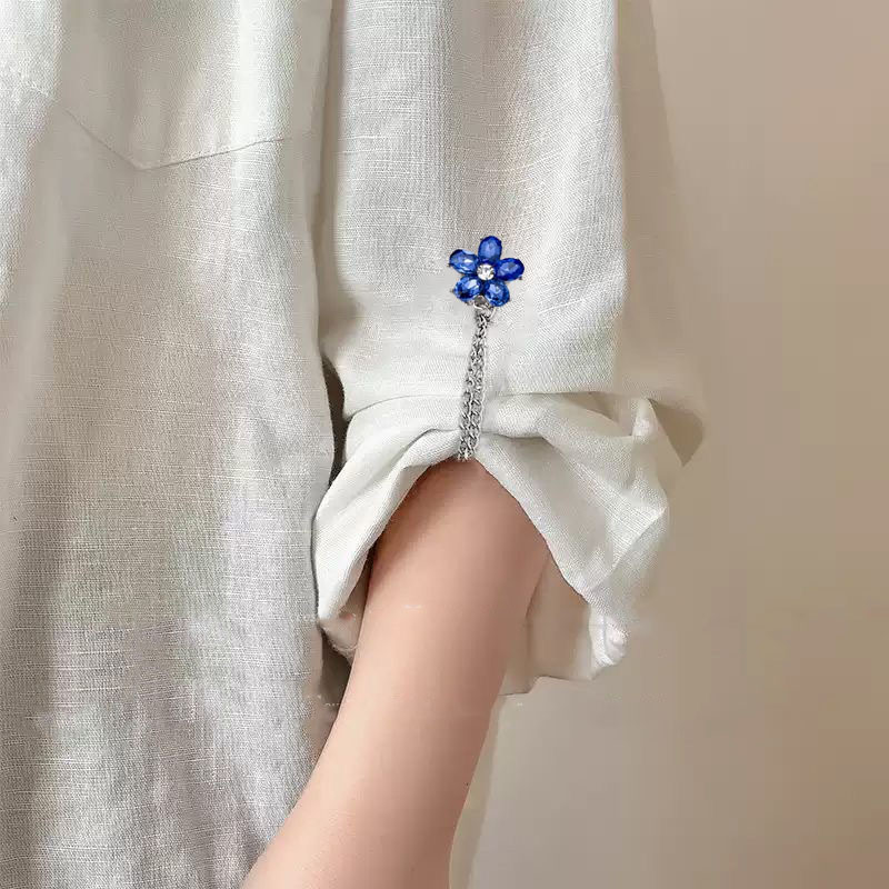 Nút điều chỉnh cố định dây chuyền hoa kim cương giả mới
