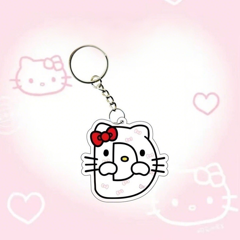 Móc Khóa Chữ Cái Tiếng Anh Hello Kitty - Quà Tặng Sango