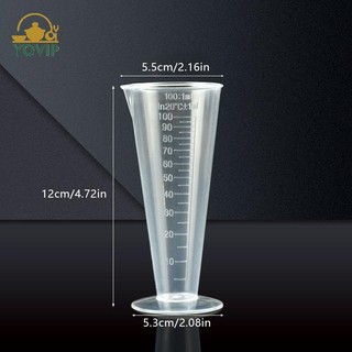YOVIP 100ML Cốc Đo Nhựa Cân Trong Suốt Cốc Đo Rót Vòi Không Tay Cầm Hộp Đựng Chất Lỏng Cho Nhà Bếp Thanh Tiếp Liệu VN
