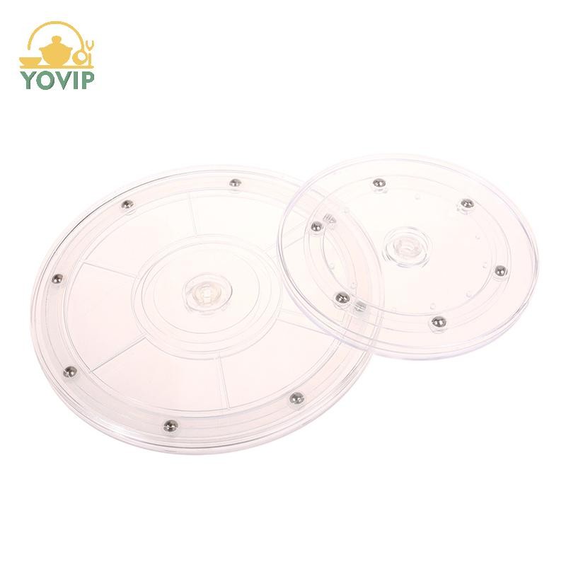 YOVIP Bàn Xoay Acrylic Trong Suốt Xoay 360 Đế Tròn Lười Trang Sức Trang Trí Đĩa Xoay Phần Cứng Nội Thất VN