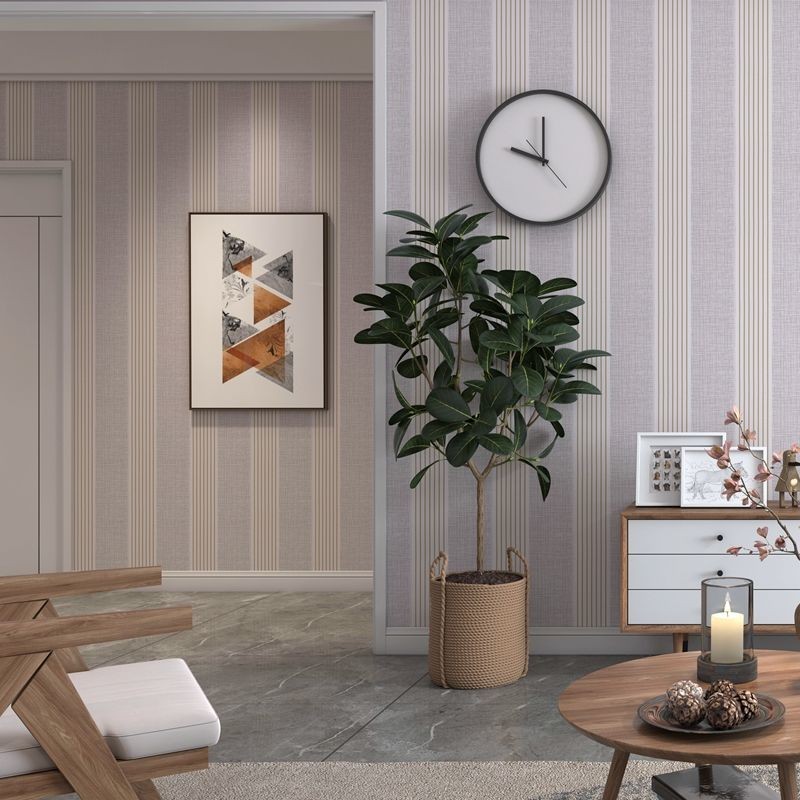 Pvc Dày Tự Dính Giấy Dán Tường Màu Cao Cấp Đóng Gói Phim Chống Thấm Nước Tường Giấy Dán Tường Phòng Ngủ Nền Phòng Khách Hấp Thụ Độ Ẩm Thoáng Khí Dọc Sọc Trang Trí