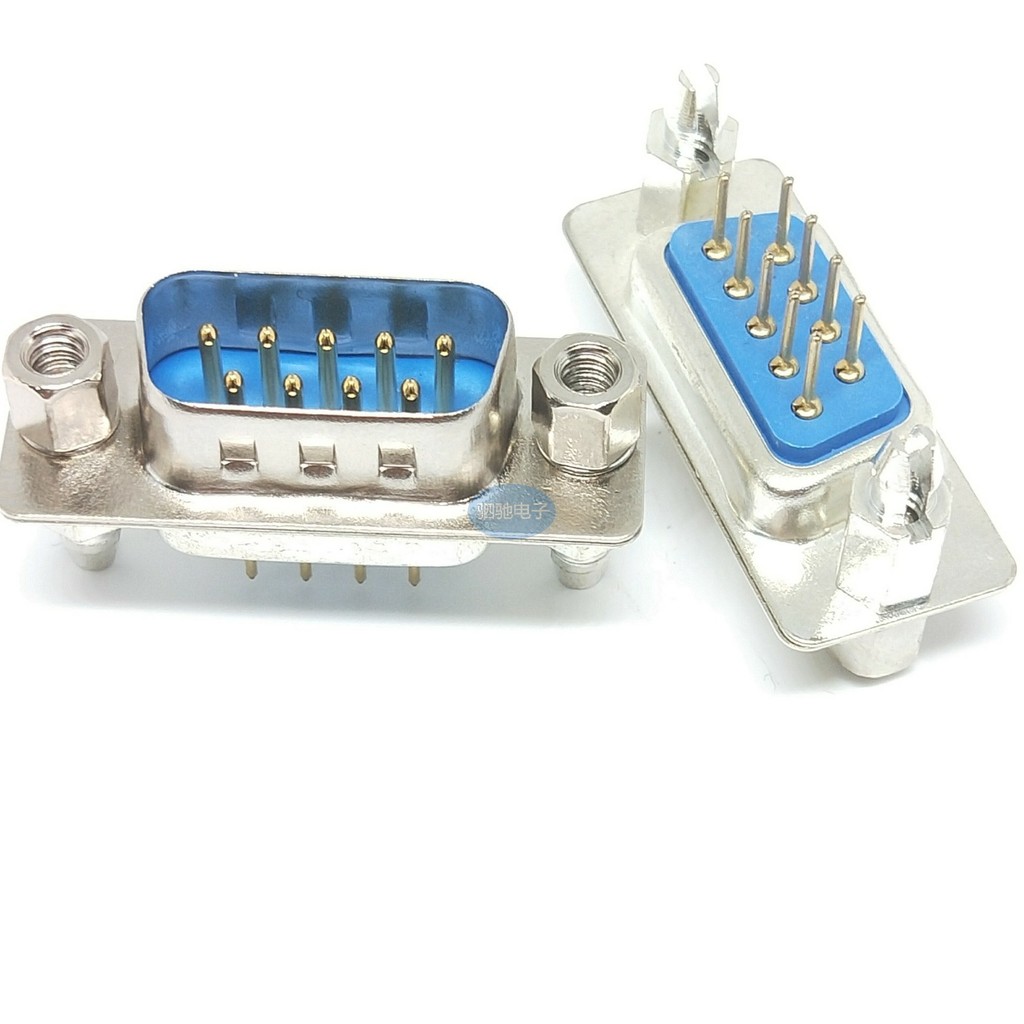 DP9 Nữ Đầu Nam Lỗ Đầu In-Line Tấm Loại DB9 Xanh Không Có / Có Khóa Có Đinh Tán Harpoon Vít