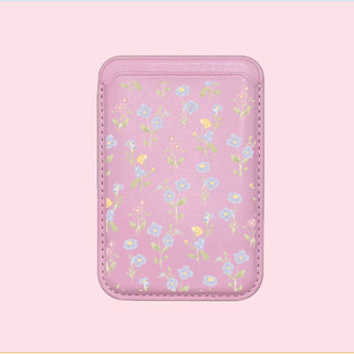 Hộp đựng thẻ họa tiết hoa dại tím cho iPhone 17promax 16pro16prmax 15pro 15promax 14 14promax 14pro
