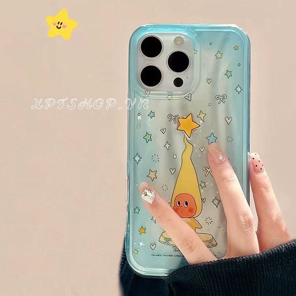 Ốp điện thoại hình ngôi sao xoay 3D cho iPhone 17 Pro Max 17Air 16 Plus 15 14 13 12 11 Vỏ bảo vệ chống sốc