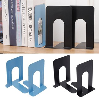 TOPTOOLCX 1 / 2 CÁI Bookends, Giá đỡ sách chống trượt hình chữ L, Nút chặn sách kim loại dày bền bỉ hỗ trợ tại nhà