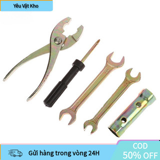 [COD] 【48h】6pcs 1 Bộ Dụng Cụ Sửa Chữa Xe Máy Đa Năng Cờ Lê Xe Máy Dụng Cụ Cắm Tua Vít Tay Kìm Cờ Lê Bộ Phụ Kiện Mới chữ