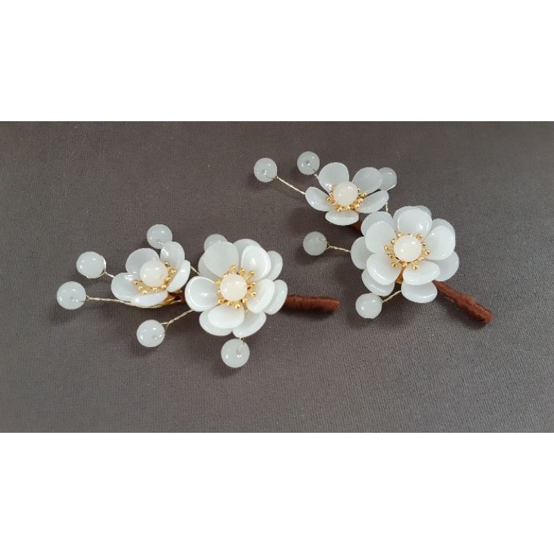 (1 cặp) cài đá hầu đồng làm phụ kiện cho mấn xếp hầu đồng được làm từ các loại đá cao cấp lấp lánh