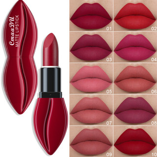 ✨CmaaDu 10 Màu Matte Lipstick Face Velvet Không Dễ Tháo Trang Điểm Giữ Màu Son Môi Dưỡng Ẩm Loại 25.7.21