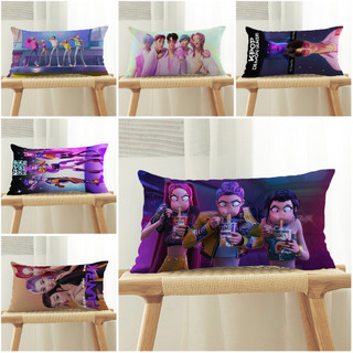 KPop Demon Hunters Vỏ gối hình chữ nhật bằng Polyester in một mặt, Vỏ đệm, Trang trí ghế Sofa tại nhà (Không có lõi)