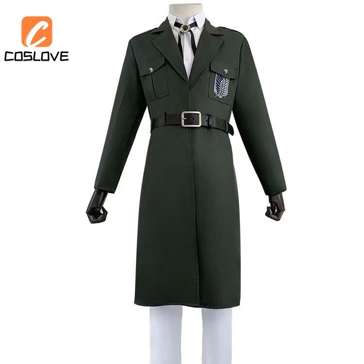 Trọn bộ trang phục cosplay Levi và Eren mùa 4 Attack on Titan - Đồng phục quân đội dài tay