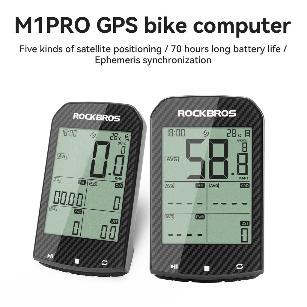 Máy tính đồng hồ xe đạp ROCKBROS M1 Pro với GPS và màn hình 2.9 inch, chống nước, giao diện tùy chỉnh