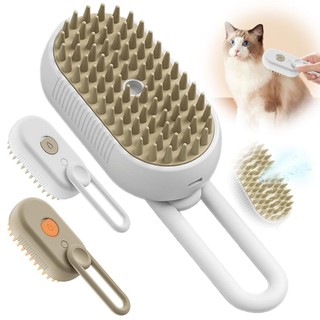 Bàn chải hơi nước cho mèo Bàn chải hơi nước cho thú cưng 3 trong 1 Lược chải hơi nước cho thú cưng có thể sạc lại để mát xa và làm sạch rụng tóc cho thú cưng Lược tẩy lông đa chức năng silicon