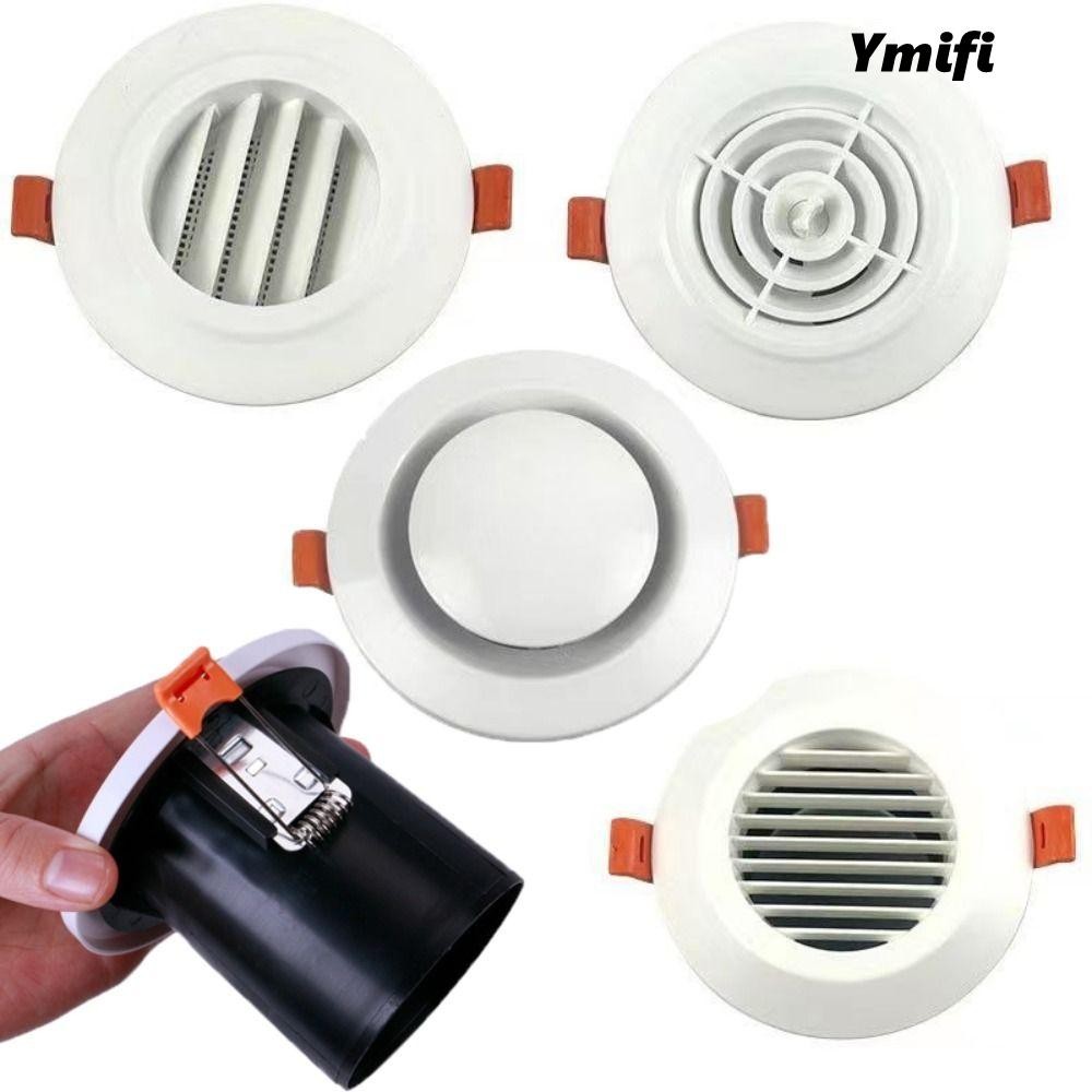 Lỗ thông gió treo tường bên ngoài YMIFI, Lưu thông không khí 75 / 100mm Nắp thoát lỗ thông hơi, Chống chim và chuột bền bỉ Ngăn chặn lỗ thông hơi bằng nhựa Mũ chống nước