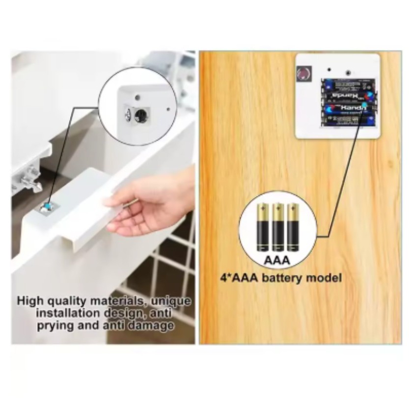 Khóa Cửa Gỗ Thông Minh Khóa Điện Tử Vô Hình Thẻ RFID NFC Mở Khóa Hộp Thư Không Cần Chìa Khóa Tủ Tủ Tủ Quần Áo Nội Thất Xông Hơi Tủ Locker