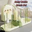 QEARY Máy làm sạch bình sữa sơ sinh, Bộ bàn chải bình sữa có tay cầm dài xoay 360 độ, Thiết thực với chân đế Máy làm sạch bình nước tiện lợi Giá phơi chai du lịch