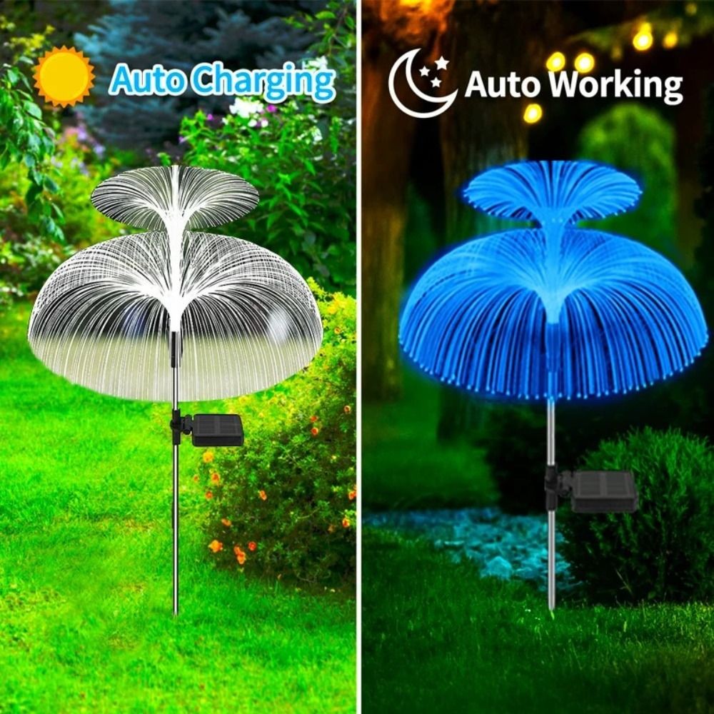 Đèn sứa STWEEKAM năng lượng mặt trời ngoài trời chống nước, 1/2/3/5 lớp, đèn sân cỏ sứa đầy màu sắc