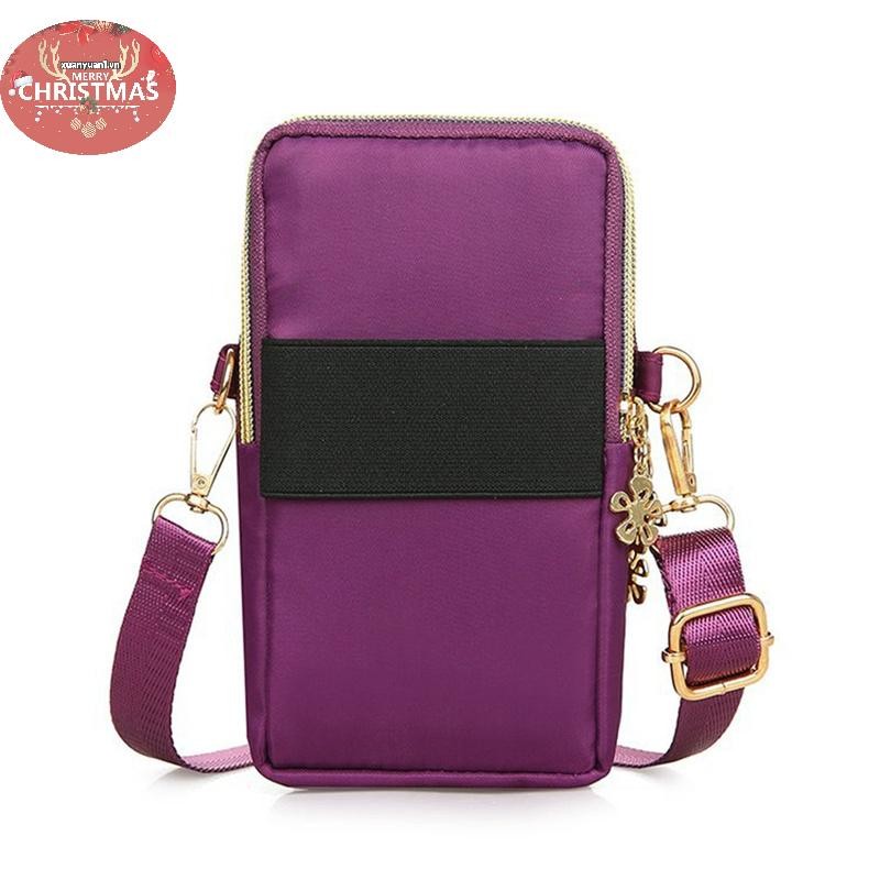 XUAN Nylon Chống Thấm Nước Nữ Đeo Ngang Điện Thoại Túi Đeo Vai Túi Nhỏ Ví Thắt Lưng VN