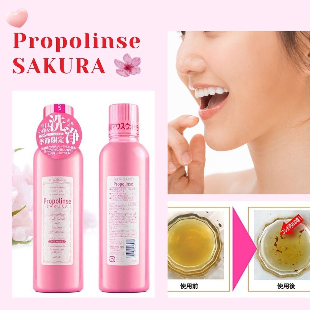 Nước súc miệng Propolinse chai 600ml nội địa Nhật Bả giúp trắng răng, hơi thở thơm, bảo vệ nướu