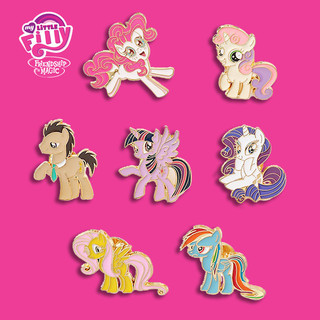 My Little Pony Men Pin Kawaii MLP Unicorn Hợp Kim Trâm Cho Ba Lô Hộp Đựng Bút Chì