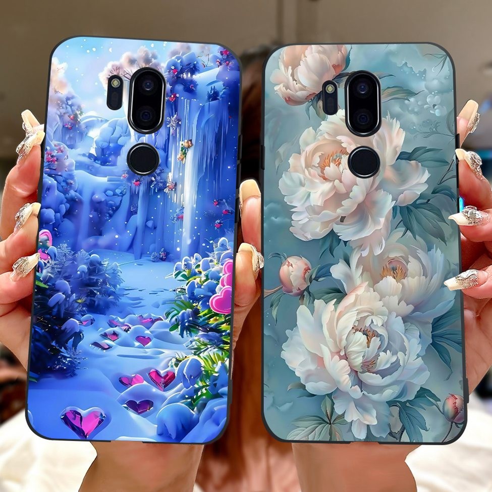Ốp lưng LG G7 ThinQ LMG710EM Thẩm Mỹ Mèo Dễ Thương Thời Trang Hoa Sơn Ốp lưng LG G7ThinQ
